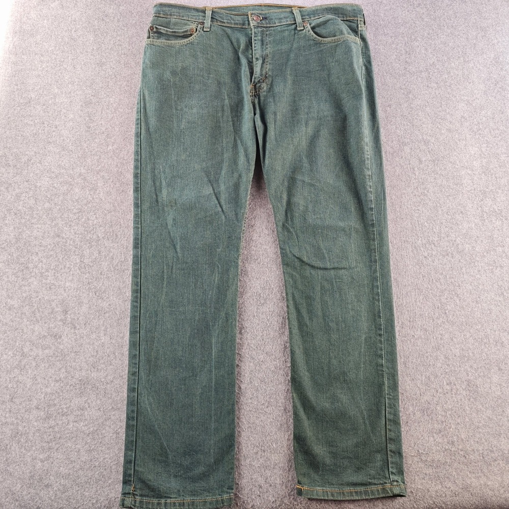 Levi's 511 Slim Fit Jeans Mens 38x30 Blue Green Wash Denim Straight Leg